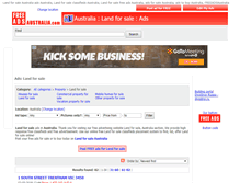 Tablet Screenshot of land-for-sale.freeadsaustralia.com